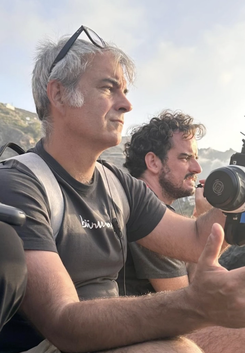 Pablo Bürmann durante un rodaje